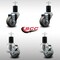 Service Caster 3'' SS Gray Poly Wheel Swivel 1-3/4'' Expanding Stem Caster Set 2 Brakes, 4PK SCC-SSEX20S314-PPUB-2-TLB-2-134 - alternate 3